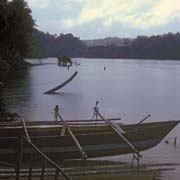 River with canoes