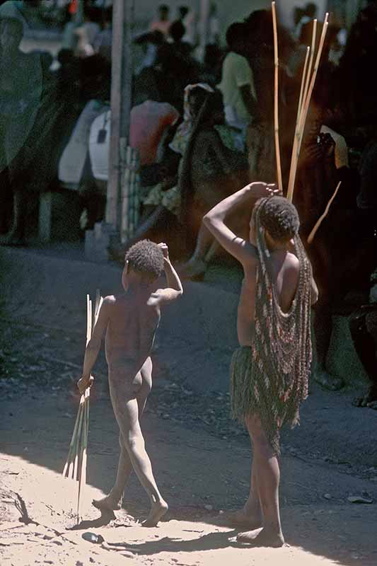 Children with arrows