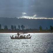 Canoe in the bay