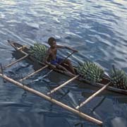 Bananas in canoe