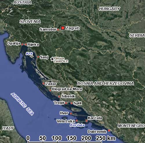 Map of Croatia