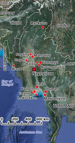 Map of Myanmar