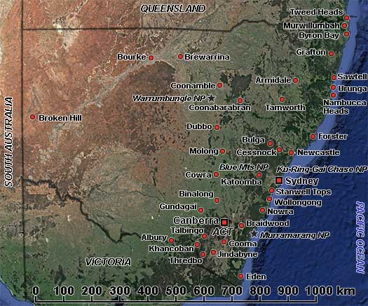 Map of New South Wales