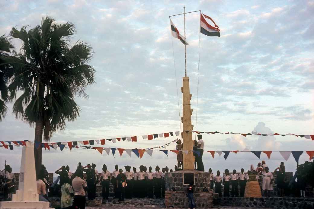 Hoisting the flags