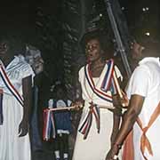 Women with Dutch flags