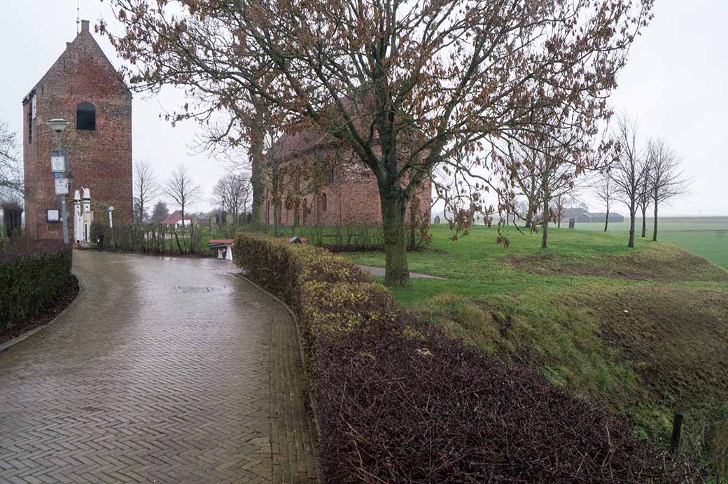 Tower and church on wierde, Ezinge