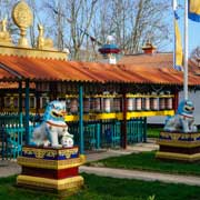 Cloister and prayer wheels