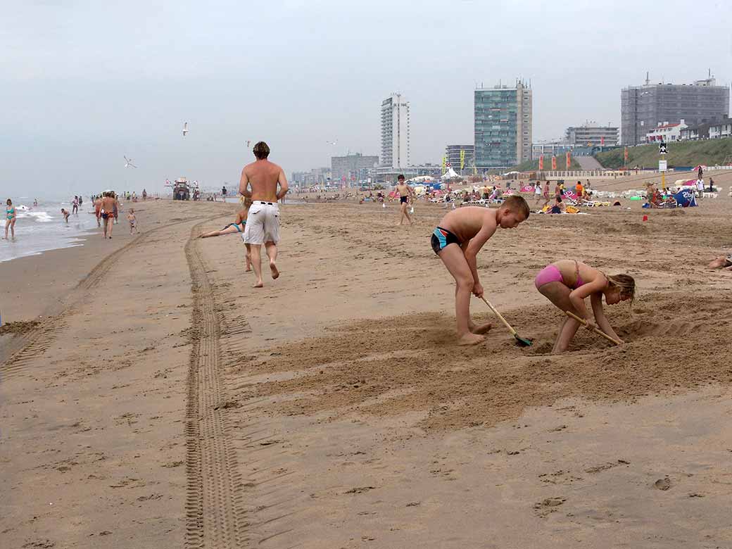 Playing with sand