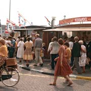 Ice cream and fish stalls