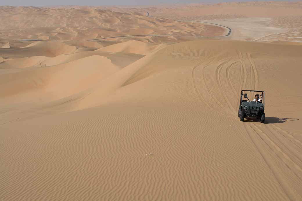 Driving a quad bike