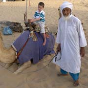 Old man and his camel