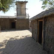 Huts and wind-tower