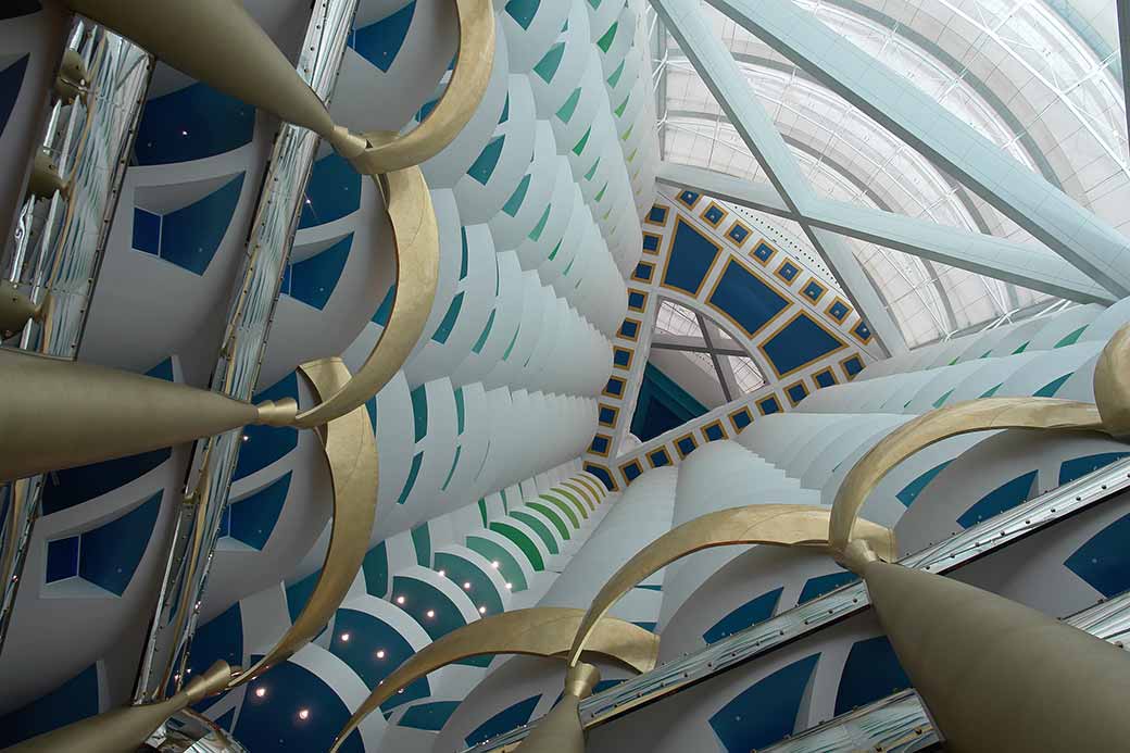 Looking up in the atrium