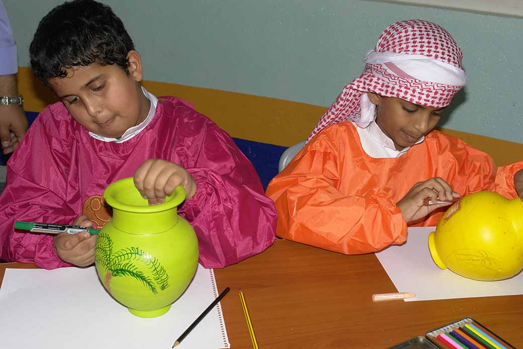 Painting clay pots