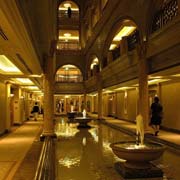 Corridor with fountains