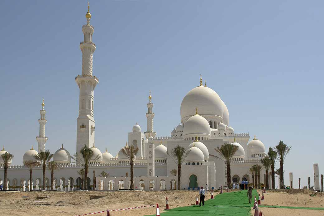 Construction at the mosque