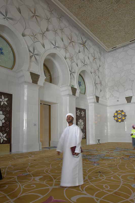 Inside the mosque