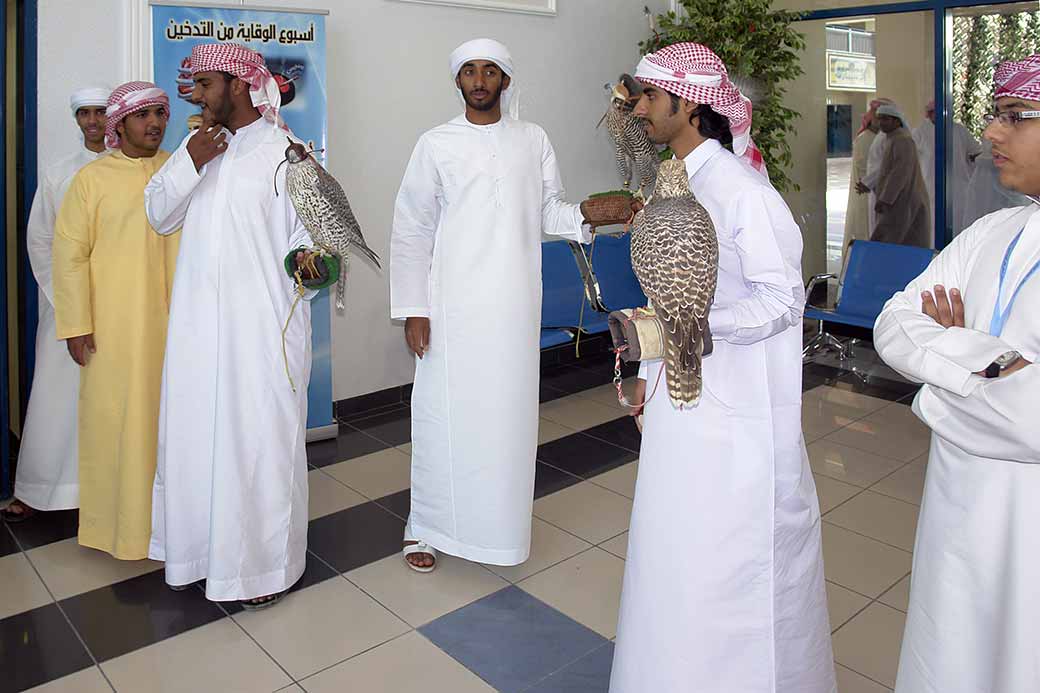 Students and falcons