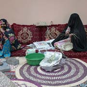 Bedouin women weaving