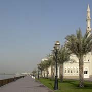 Mosque along Khalid Lagoon