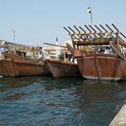 Dhows along Sharjah Creek