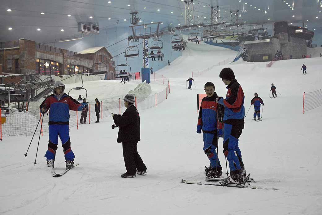 Boys skiing